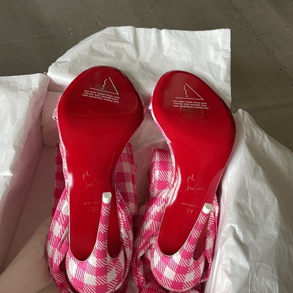 Christian louboutin sandale du desert 100mm pink rose bco sz 39 - Picture 7 of 9